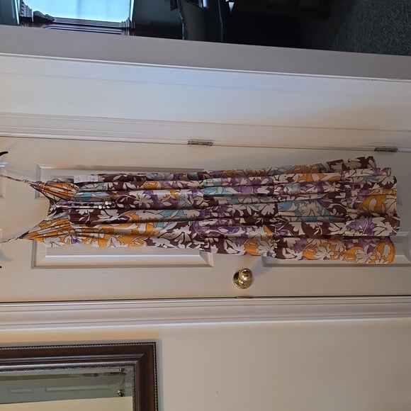 SO Dresses & Skirts - Floral Maxi Dress in Purple and Yellow